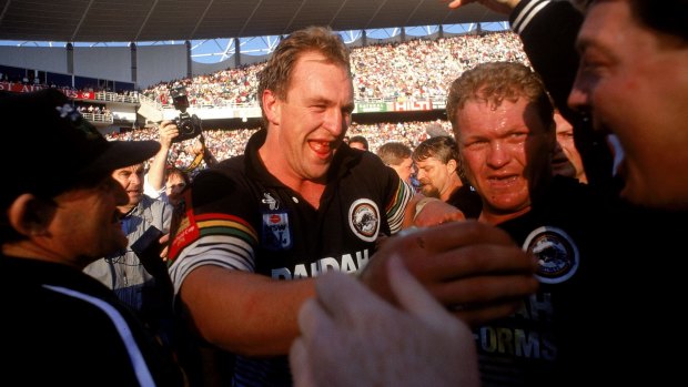 That winning feeling: John Cartwright after the 1991 grand final.