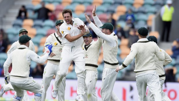 Happier days: Greg Dyer fears for the future of Test cricket.