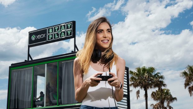 Jessie James at XBox Stay and Play site in Pyrmont 