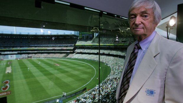 A lifelong contribution to cricket: Richie Benaud at the MCG. 