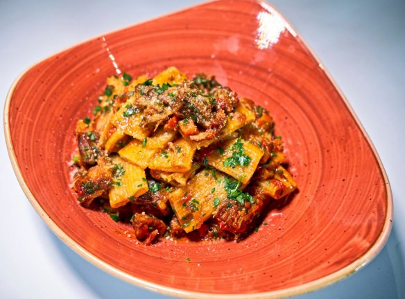 Rigatoni with lamb at the Ercolano restaurant in Patterson Lakes.