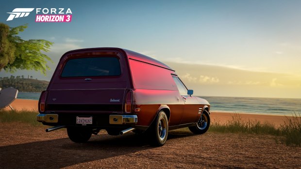 The iconic 1974 HQ 'Sandman' panel van as it will appear in the game.