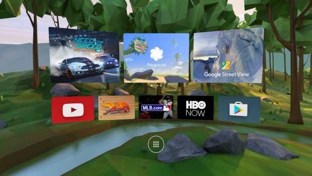 Daydream's Home menu.