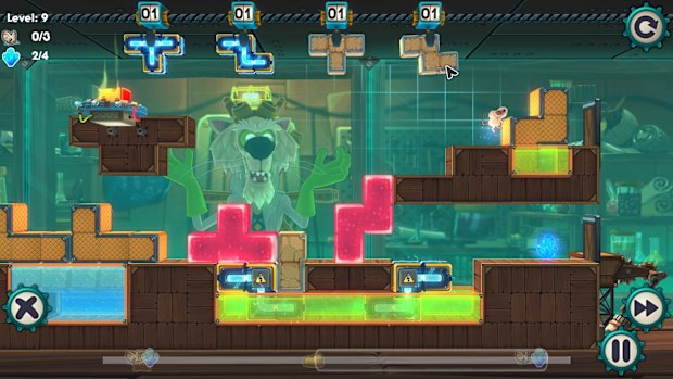 <i>Lemmings</i> meets <i>Tetris</i> and insane scientist cats in <i>MouseCraft</i>