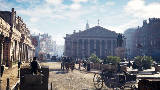 The Bank of England and Royal Exchange, as seen in <i>Assassin's Creed Syndicate</i>.