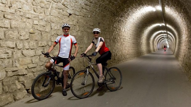 Strunjan Tunnel near Portoroz, Slovenia. 