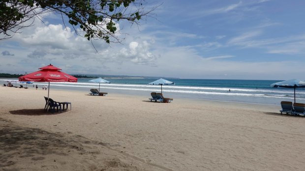 A nearly empty beach in Kuta, Bali. The number one destination last winter for Australians is no longer in the top 10.