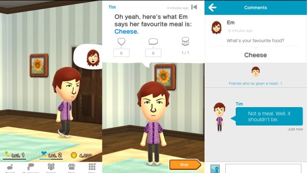 After visiting a friend, your Mii will have gossip to pass on.