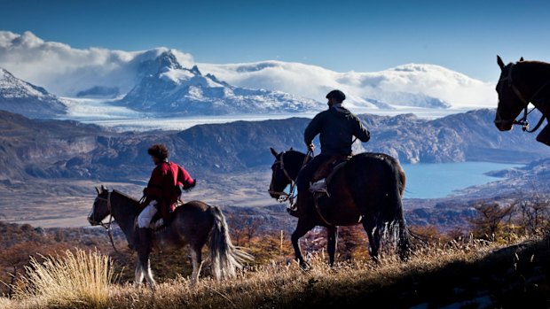 Riding the ridges with gaucho Agustin Pereyra.