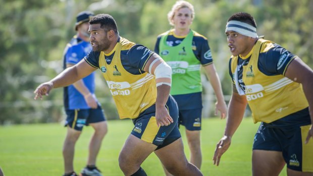 Wallabies front-rowers Scott Sio and Allan Alaalatoa could team up on Friday night.