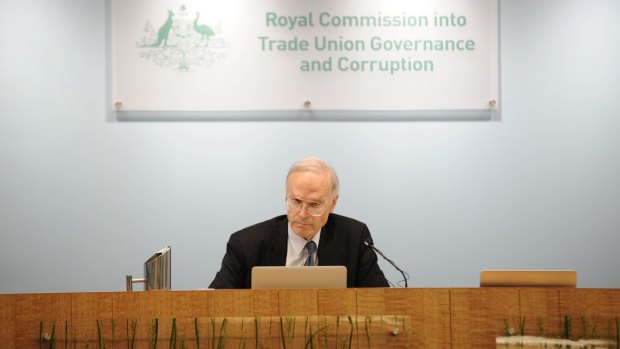 Dyson Heydon is hearing an application by unions to disqualify him as head of the Trade Unions Royal Commission.