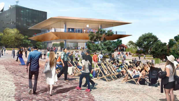 How the Fed Square Apple store will look.