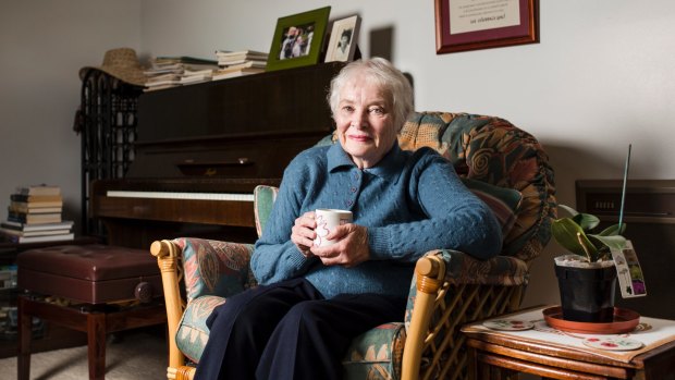 Retired public servant Annette Barbetti at home in Canberra. 