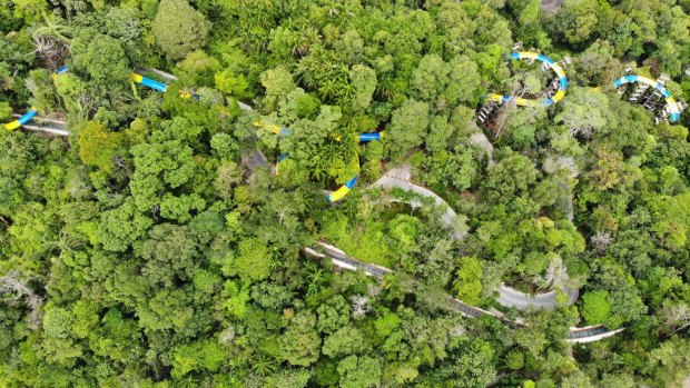 The 1140-metre waterslide will open at Penang's Escape theme park. 