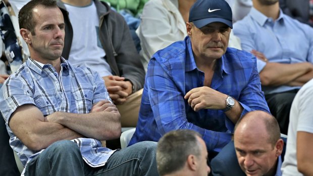 John Tomic (R) is angry with Tennis Australia.