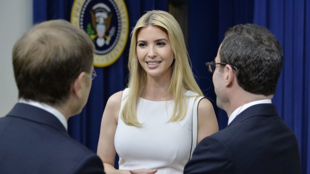 Ivanka Trump at a meeting on the America business climate in the White House.