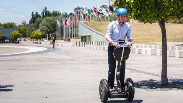 Justice and Consumer Affairs Minister Shane Rattenbury announces new road rules for private and commercial Segway use. 