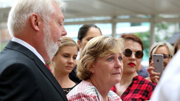 Bruce and Denise Morcombe speak to the media after the appeal application of Brett Peter Cowan was rejected by the Federal Court. 