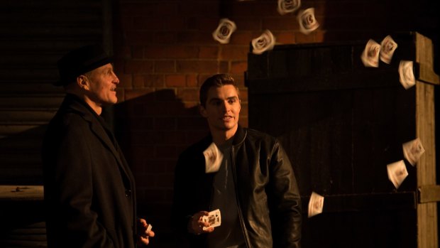 Merritt McKinney (Woody Harrelson) and Jack Wilder (Dave Franco) are up to some new tricks in <i>Now You See Me 2</i>.