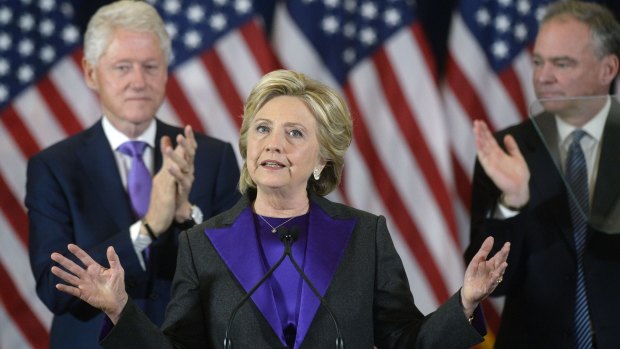 Hillary Clinton famously wore purple lapels as a show of unity after her election defeat.