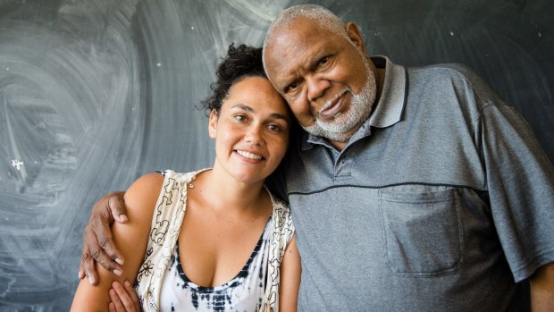 Katie Beckett with her father Les.