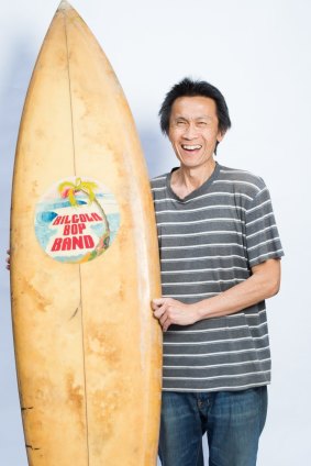 Mick Mock, vintage surfboard collector and authority on all things surfing.