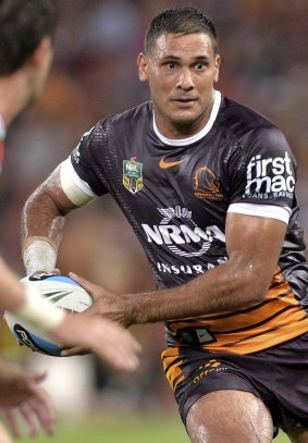 Welcome back: The return of Justin Hodges is sure to help the Broncos on Saturday night.