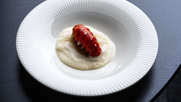 Aggressively delicious: Butter-poached marron with a custard made from the shellfish' "mustard".