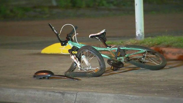 The 13-year-old girl's bike was left warped after the hit-run in Coburg.
