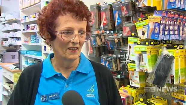 "I had a go": Pharmacy worker Eileen wielded a walking stick at a would-be robber.