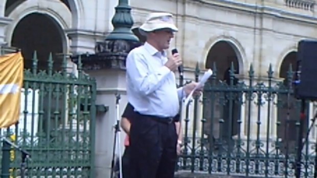Senator David Leyonhjelm at the rally.