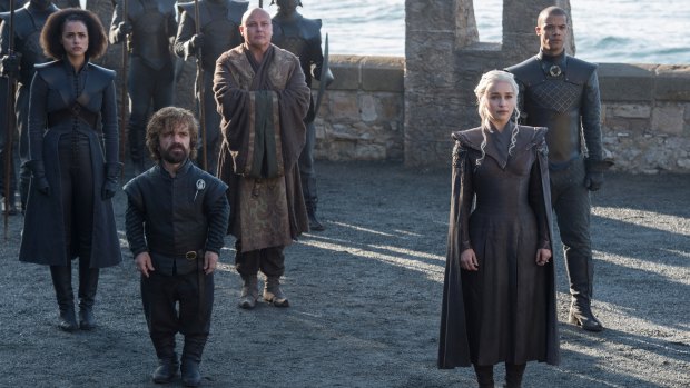 Directional leather is a key trend in Game of Thrones this season. 