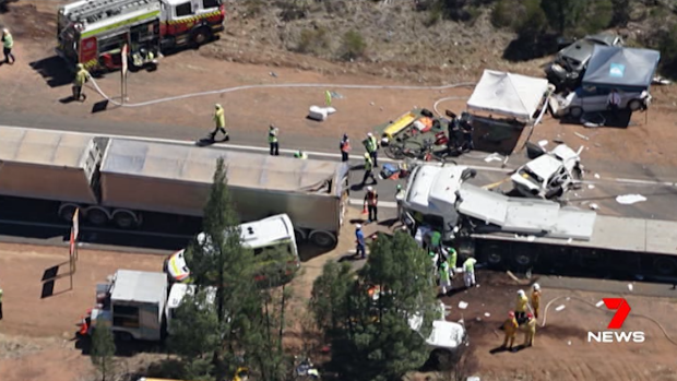 The Newell Highway crash was the third truck-related crash in two days in NSW.