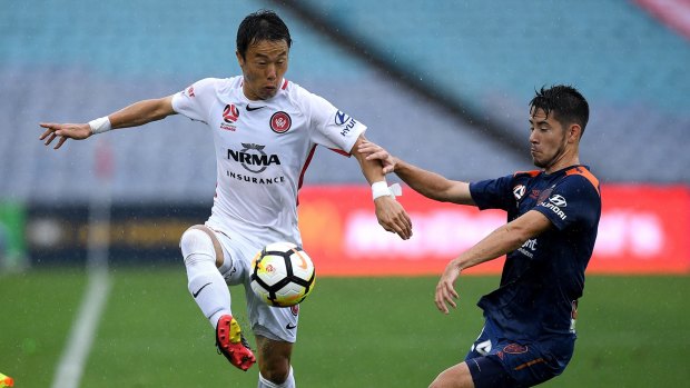 Departing: Jumpei Kusukami is to leave the Western Sydney Wanderers.