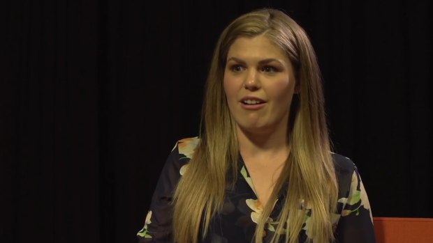 An image of Belle Gibson from the secret video.  