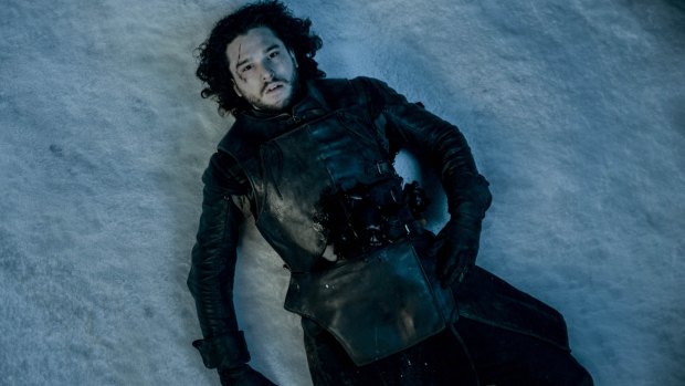 Back from the dead: In one of the most anticipated television comebacks since Elvis in 1968, Jon Snow has been resurrected by Red Woman's (Carice Van Houten) black magic.