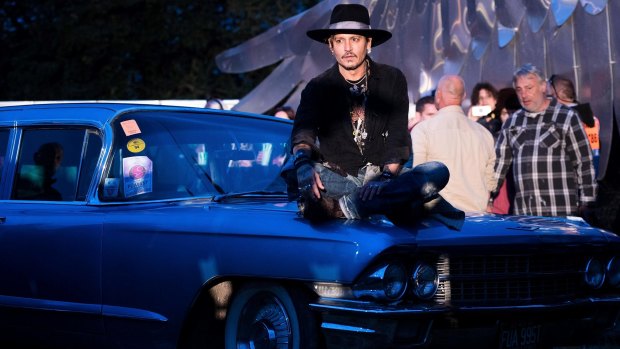 Johnny Depp at Glastonbury.