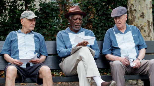 Plenty of time to kill: (From left) Alan Arkin, Morgan Freeman and  Michael Caine star in <i>Going in Style</i>.