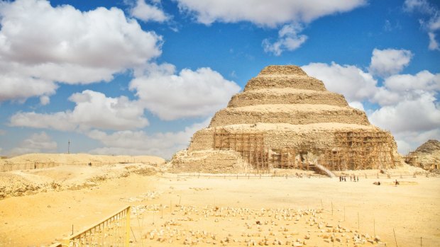 The 60-metre-high pyramid consists of six stacked steps over a burial shaft tomb which is 28 metres deep and seven metres wide.
