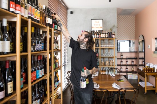 Co-owner Evan Georgopoulos at Cheltenham’s charming Bar Savarin.