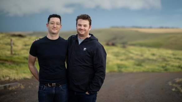 "It's a nice place to be": Ben Hine and Ben Mullen from Geelong's Mulline Vintners. 