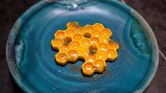 Peter Gunn's new honey parfait dessert may become a signature to rival his MasterChef-famous black box dessert. 