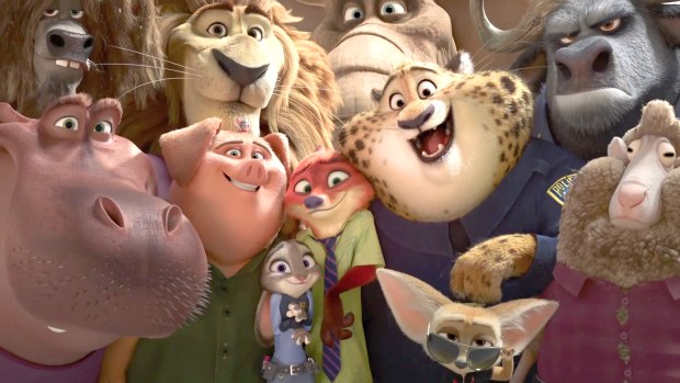 A witty and wild ride: The cast of  <i>Zootopia</i>.