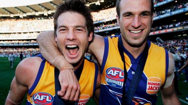 Ben Cousins, pictured here in happier times with Chris Judd, is in trouble with the police again.