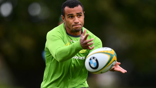 Will Genia training with the Wallabies in London last month.