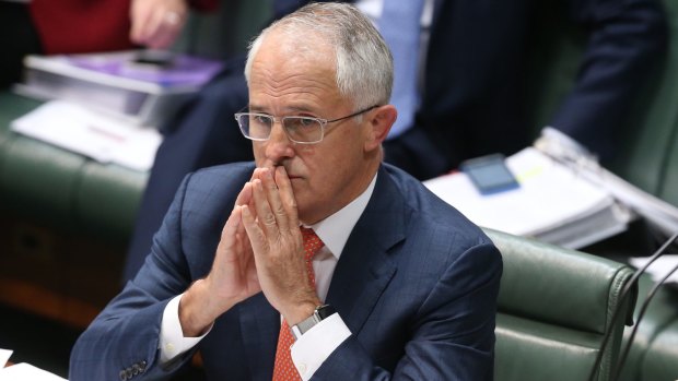 Prime Minister Malcolm Turnbull during question time.