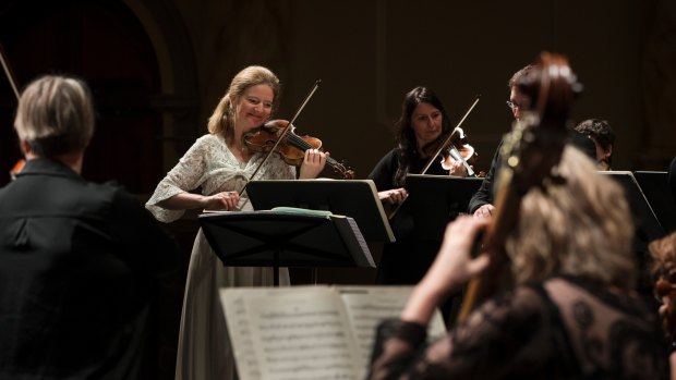 Violinist Rachel Podger and members of the Orchestra of the Age of Enlightenment played works by Haydn, Mozart and J.C. Bach.