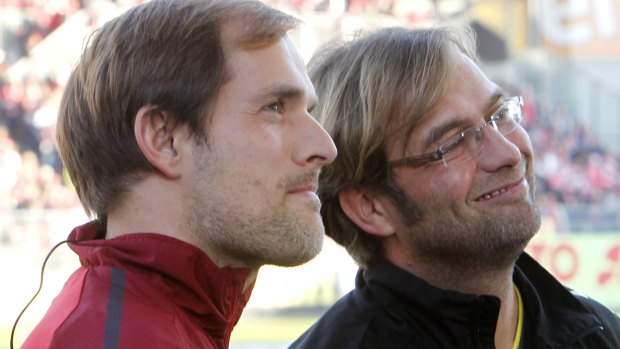 Thomas Tuchel, left, pictured beside Juergen Klopp when the he was coach of Mainz.