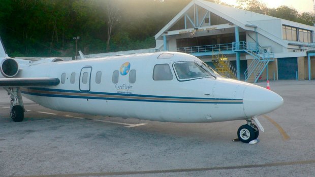 The Pel-Air Westwind plane that ditched into the ocean off Norfolk Island in 2009.