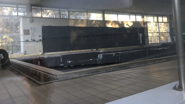 Black Mountain School's hydrotherapy pool has been drained and closed for repairs.